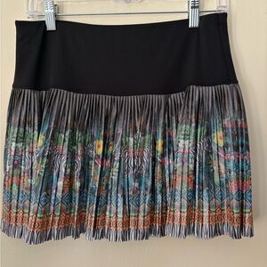 Lucky in Love Black and Multicolor A-Line Skirt